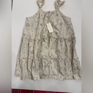 Rylee + Cru Cream Patterned dress